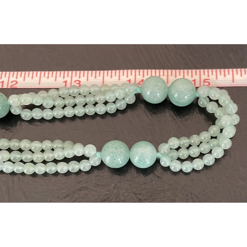 Green Gemstone Round Bead Necklace For Women Jewelry - Picture 5 of 5